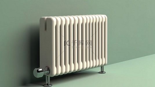 3D 渲染中的恒温器控制的采暖散热器