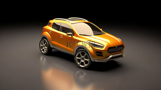 3D 运动 SUV 紧凑型汽车的插图
