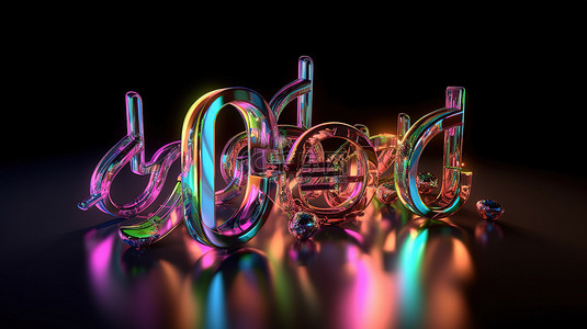 dj音乐字背景图片_具有 3D 渲染字母的音乐背景概念