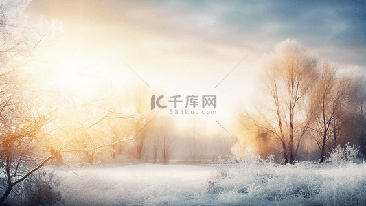 雪插画雪人背景图片_冬天皑皑白雪背景