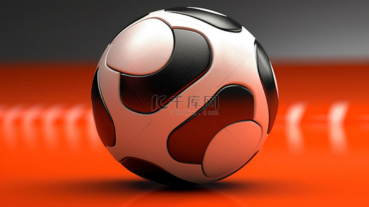 足球质感纹理背景图片_足球的简约 3D 渲染