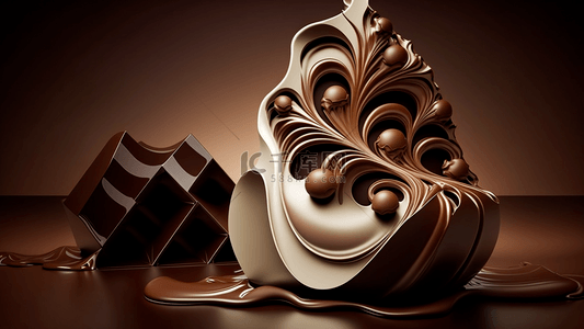 巧克力美丽造型背景
