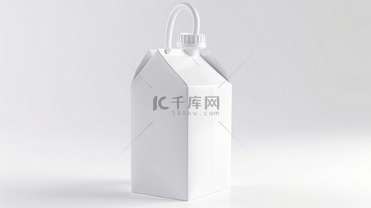 纸盒果汁背景图片_3d 呈现的白色背景上的空饮料纸盒