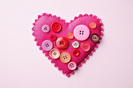 一颗粉红色的心形心，一侧有按钮
