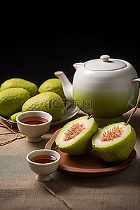 红毛丹背景图片_红毛丹绿茶
