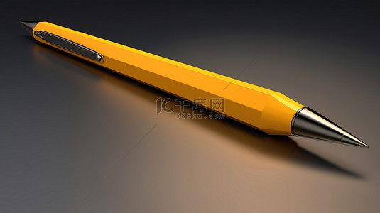 jpeg 中包含的简单复合剪切路径，用于弯曲铅笔笔工具 3d 渲染