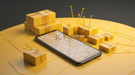 以 3D 形式可视化用于跟踪包裹递送的智能手机应用程序