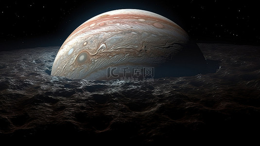 欧巴背景图片_欧罗巴是木星的卫星之一，是距离太阳第五颗行星的惊人 3D 再现