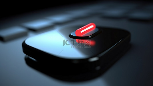 鼠标手背景图片_使用鼠标光标单击自由按钮的 3D 手的插图