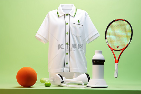 男士网球服装创意 球拍服装和球