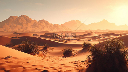 章印椭圆背景图片_热带干旱地区沙漠光效