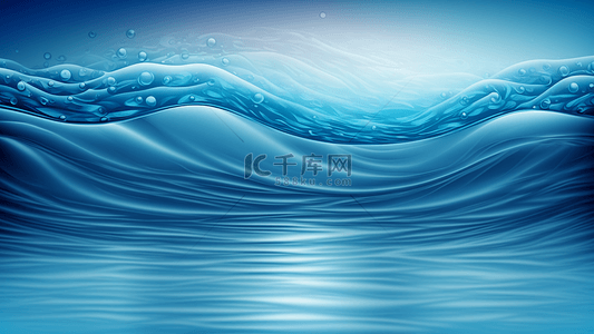 水蓝色水面汹涌澎湃背景