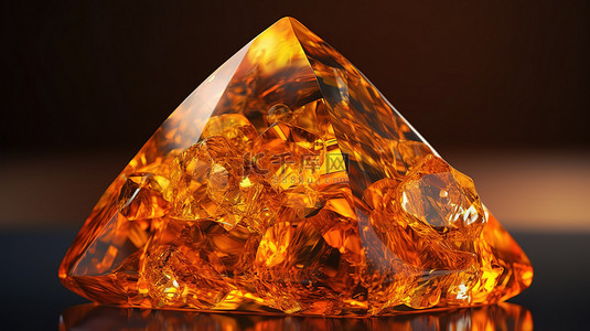 1 万亿形状琥珀宝石的 3D 渲染