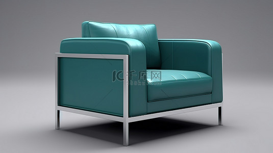 时尚的单座钢制沙发，令人惊叹的 3D 动态侧视图