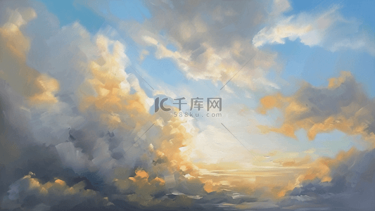 天空黄色黄昏蓝天背景