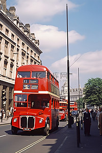 红色城市车背景图片_伦敦红色双层巴士 rb ll01307