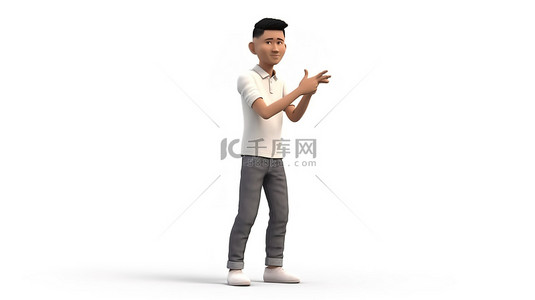 少年歌行背景图片_3D 渲染中的独立亚洲角色