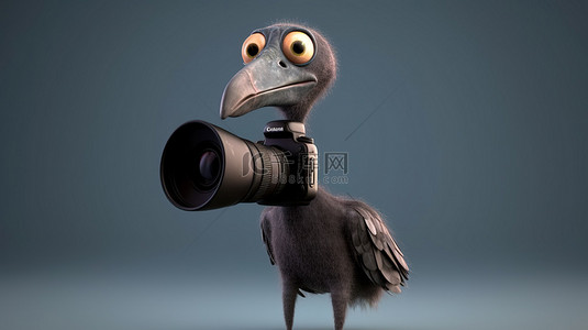 羽毛球头像背景图片_3d 渲染中描绘的渡渡鸟