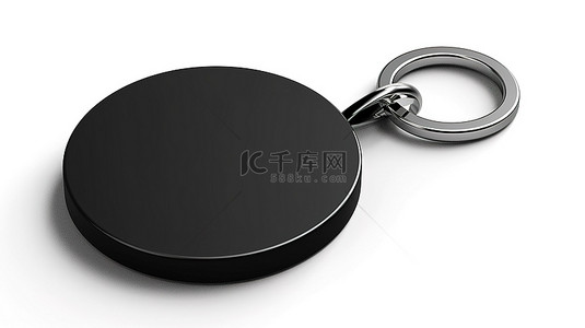 笔记环背景图片_白色背景，带有 3D 渲染的黑色标签和金属环
