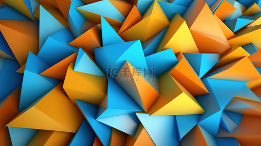 抽象涂鸦图案背景图片_以 3d 形式说明的三角形抽象背景图案