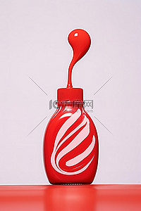 条纹白色红色背景图片_周围有白色条纹的红色指甲油瓶