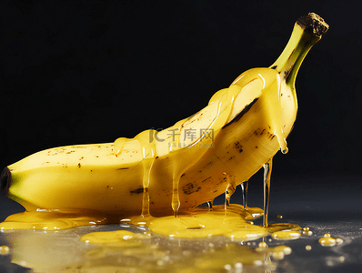 香蕉蜂蜜水果摄影广告背景