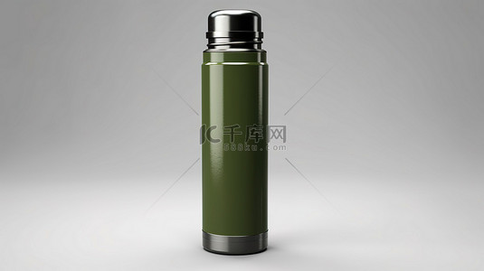 军事主题热水瓶图标的 3d 渲染