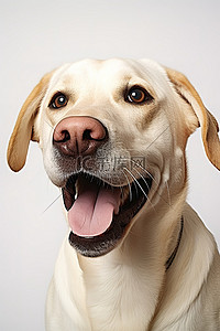 张着的嘴背景图片_一只张着嘴的狗正看着前方的镜头