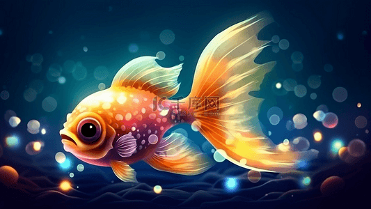 动物世界卡通动物背景图片_海底小鱼梦幻背景