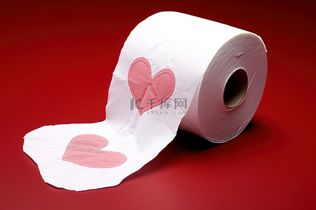 情人节一卷很长的卫生纸，里面有一个心形切口