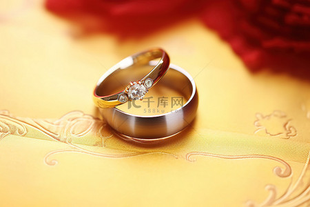黑色边框中国结背景图片_中国结婚戒指结婚卡