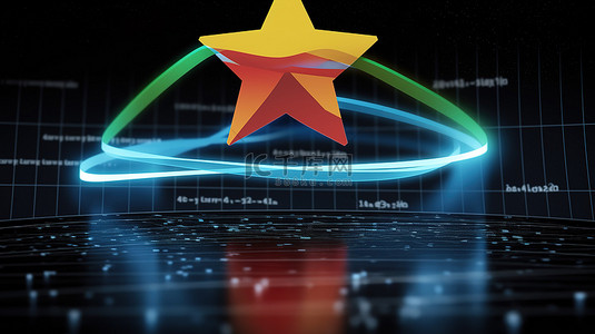 厄立特里亚网站内容以 3D 渲染的恒星加密货币图表为特色