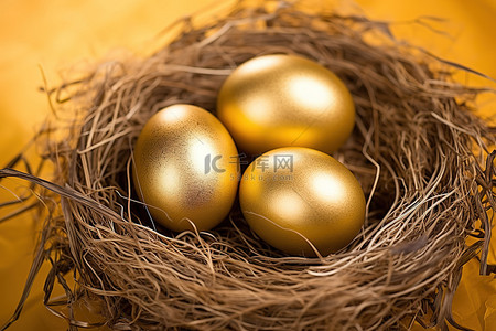 蛋黃背景图片_除夕夜金蛋在巢里