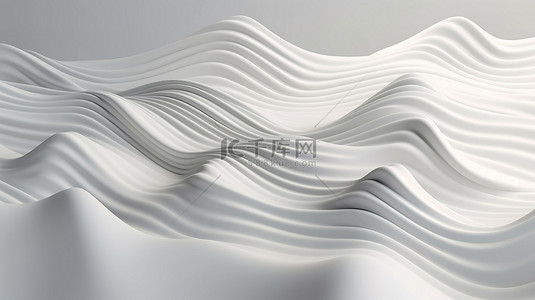 流动的波浪的异想天开的白海插图
