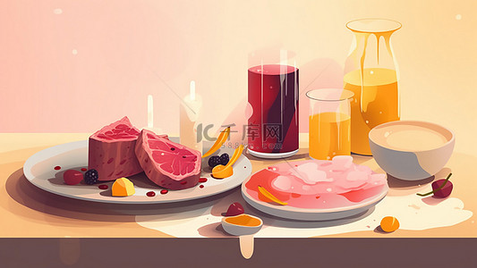 饮料食品背景图片_食物饮料食品抽象