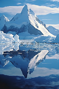 提尔塔水背景图片_南极洲南部的安塔尔王冰架未完成的照片