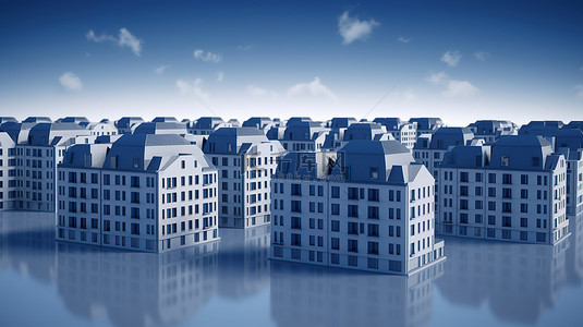 房子降价背景图片_通过 3D 渲染可视化欧盟房地产开发
