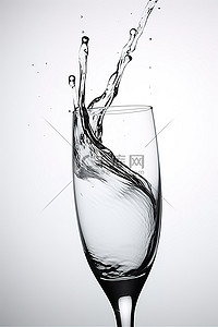 玻璃杯中的水图像
