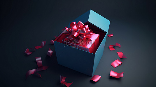 忠诚协议背景图片_令人惊讶的 3D 打开礼品盒赚取忠诚积分并奖励自己