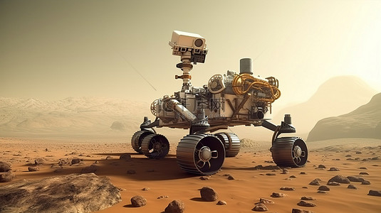 月亮城背景图片_使用漫游者 3D 渲染探索火星