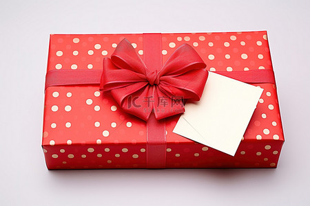 邮箱背景图片_一个带有红色蝴蝶结和邮箱信封的礼品盒
