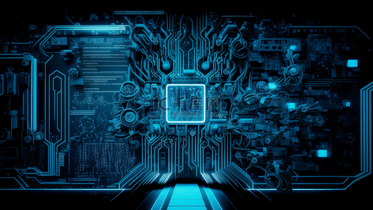 未来智能科技蓝色背景