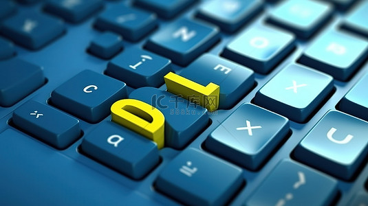 更改密码背景图片_重置您的密码 qwerty 键盘和蓝色背景 3d 渲染上的黄色办公室贴纸