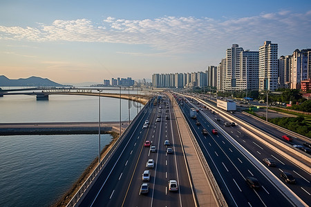机场车背景图片_主要高速公路通往机场和Yeohanmundong港口