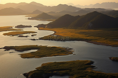伊豆群岛韩国南部亚洲的鸟瞰图
