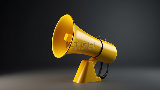 成绩公告栏背景图片_3D 渲染中的商业设计扩音器和语音气泡图标用于公告