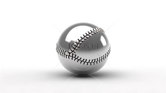 棒球棒背景图片_白色背景上棒球的 3d 渲染