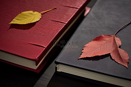 有五颜六色的叶子的书