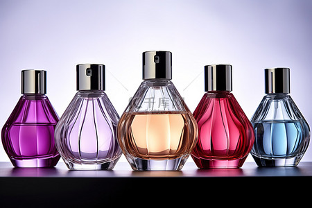 古龙香水背景图片_一堆不同颜色的香水和古龙水瓶