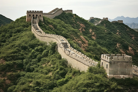 长城墙壁背景图片_中国的长城